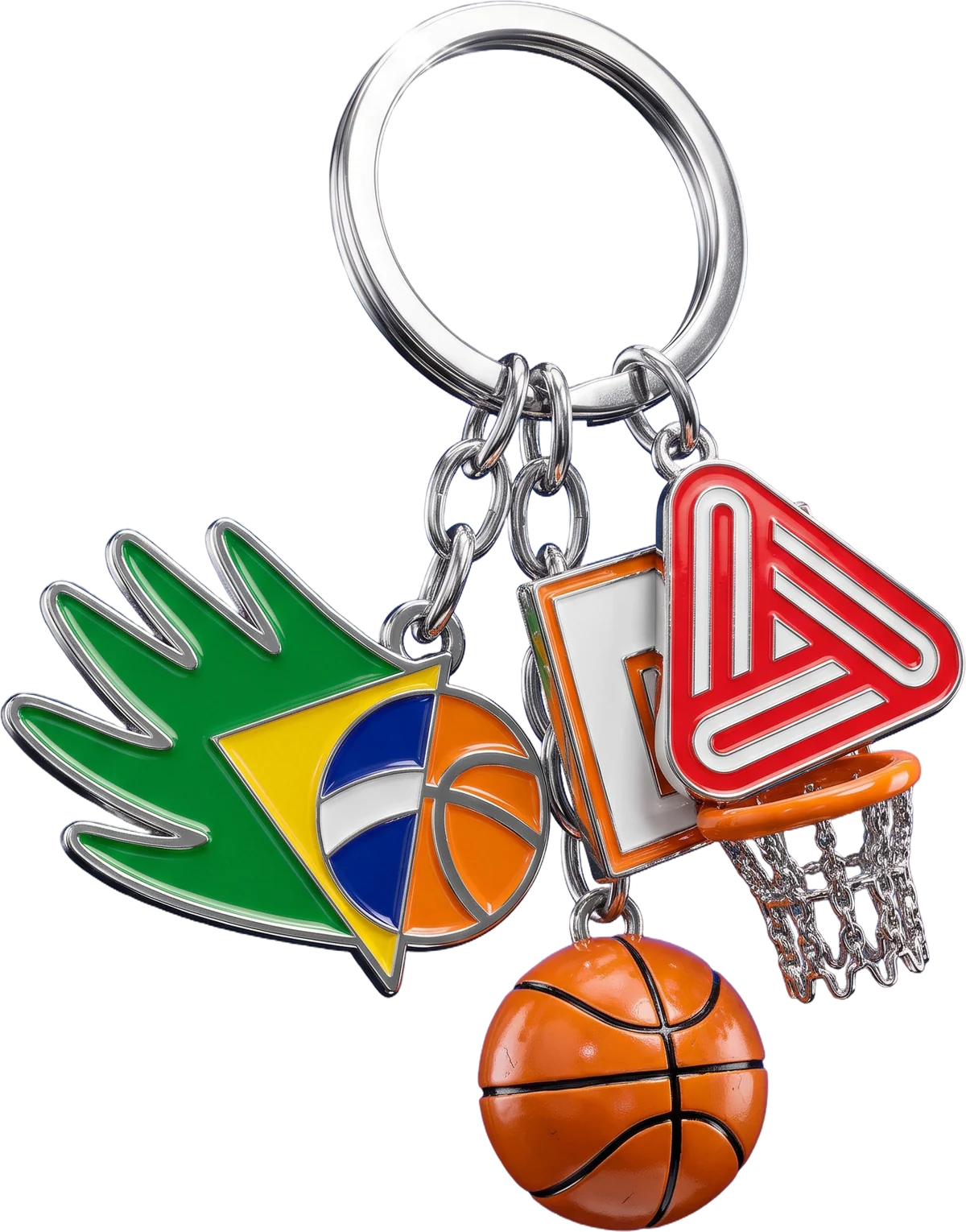 Keychain with Instituto Anderson Varejão and Avery Dennison charms