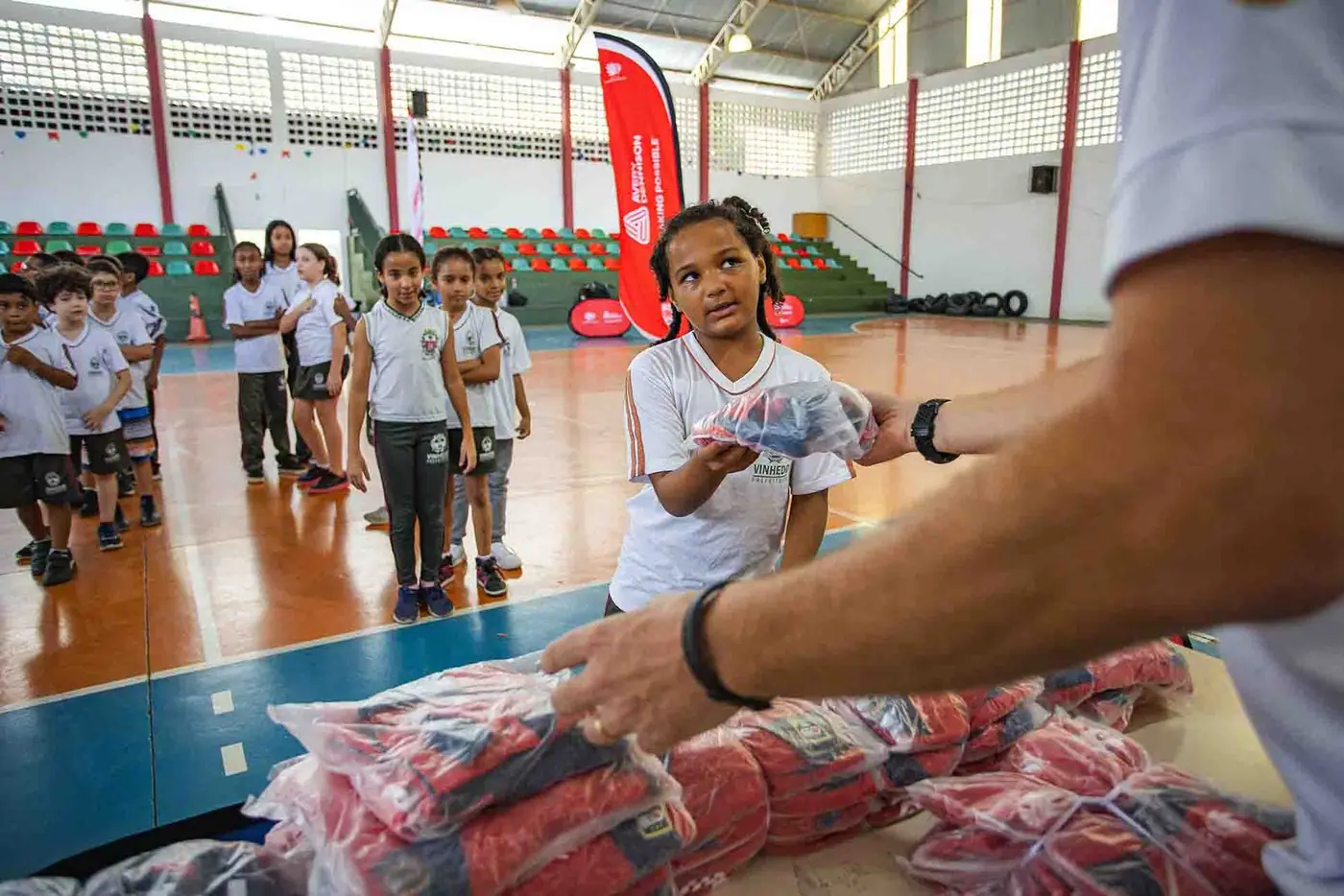 Ídolo Social students in Vinhedo